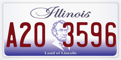 IL license plate A203596