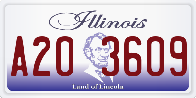 IL license plate A203609