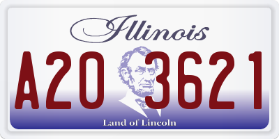 IL license plate A203621