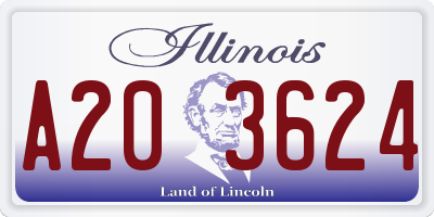 IL license plate A203624