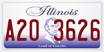 IL license plate A203626