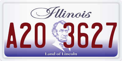 IL license plate A203627
