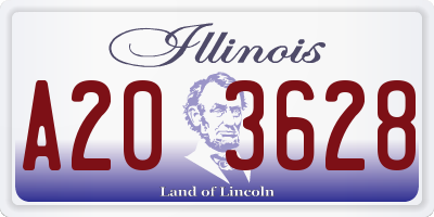 IL license plate A203628