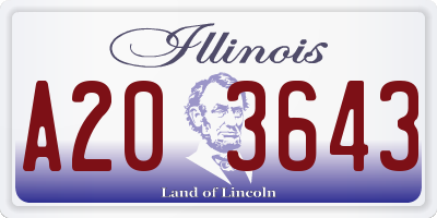 IL license plate A203643
