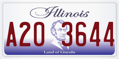 IL license plate A203644
