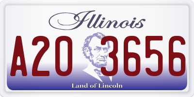 IL license plate A203656