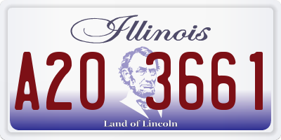 IL license plate A203661