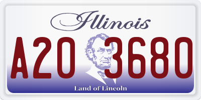 IL license plate A203680