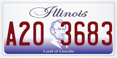 IL license plate A203683