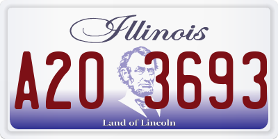 IL license plate A203693