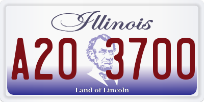 IL license plate A203700