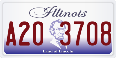 IL license plate A203708