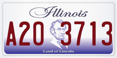 IL license plate A203713