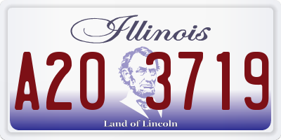 IL license plate A203719