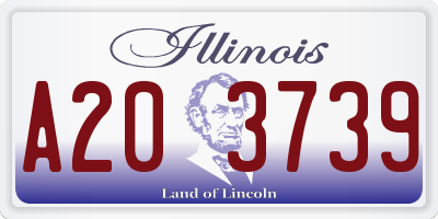 IL license plate A203739