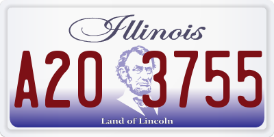 IL license plate A203755