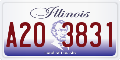 IL license plate A203831