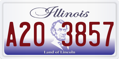 IL license plate A203857