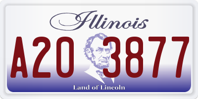 IL license plate A203877