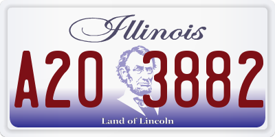 IL license plate A203882