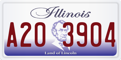 IL license plate A203904