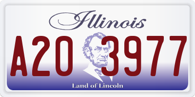 IL license plate A203977
