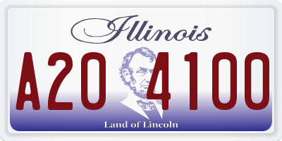 IL license plate A204100