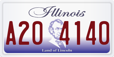 IL license plate A204140