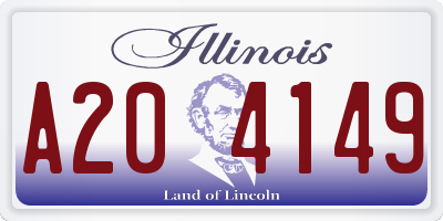 IL license plate A204149