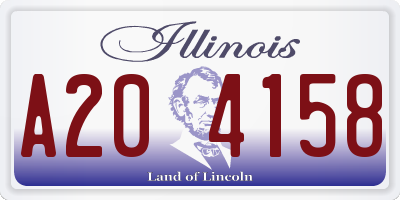IL license plate A204158
