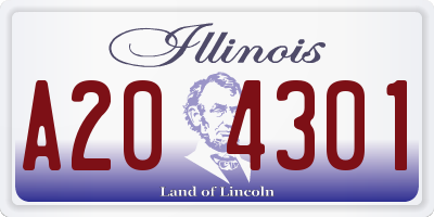 IL license plate A204301