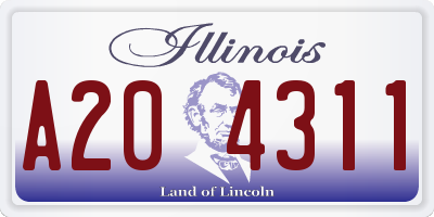 IL license plate A204311