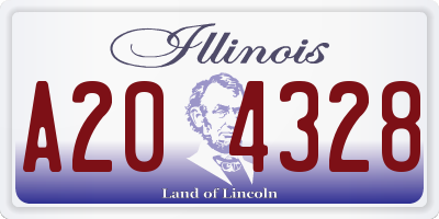 IL license plate A204328