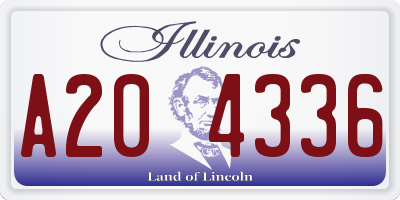 IL license plate A204336