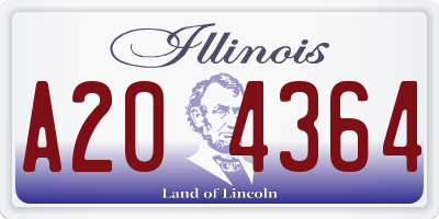 IL license plate A204364