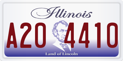 IL license plate A204410