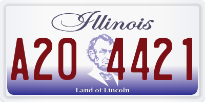 IL license plate A204421