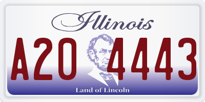 IL license plate A204443