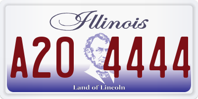 IL license plate A204444