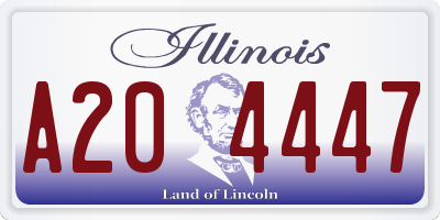 IL license plate A204447