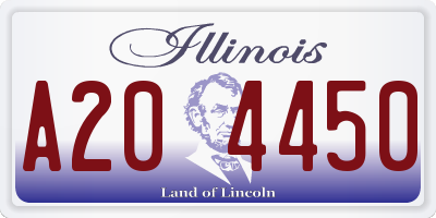 IL license plate A204450