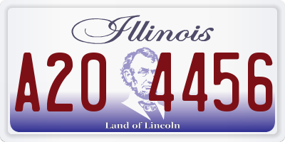 IL license plate A204456