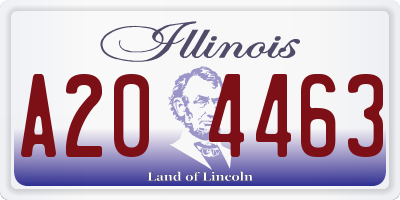 IL license plate A204463