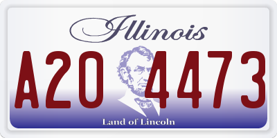 IL license plate A204473