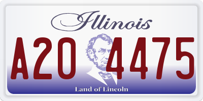 IL license plate A204475