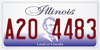 IL license plate A204483