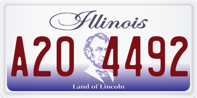 IL license plate A204492