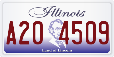 IL license plate A204509