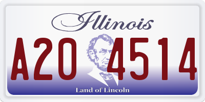 IL license plate A204514