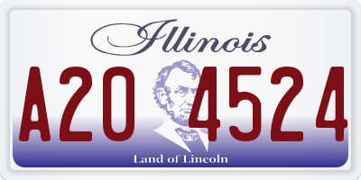 IL license plate A204524